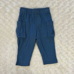 Tea Collection Cargo Pants Size 3-6 Months Solid Blue